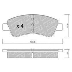 Klocki Galfer Sport FDHP 1050 - 2181500