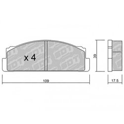Klocki Galfer Sport FDHP 1050 - 2182300