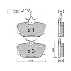 Klocki Galfer Sport FDHP 1050 - 2182702