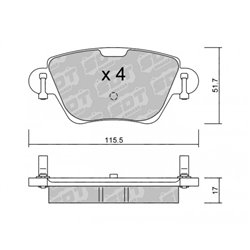 Klocki Galfer Sport FDHP 1050 - 2182800