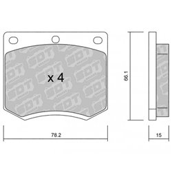 Klocki Galfer Sport FDHP 1050 - 2186200