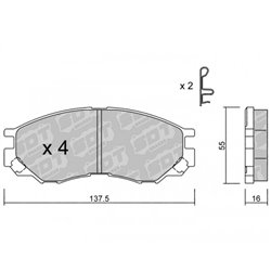 Klocki Galfer Sport FDHP 1050 - 2188400