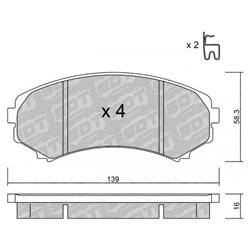 Klocki Galfer Sport FDHP 1050 - 2188500