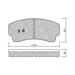 Klocki hamulcowe Galfer/SDT S-50 - 2190300