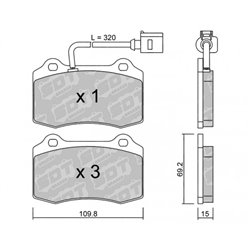 Klocki Galfer Sport FDHP 1050 - 2190503