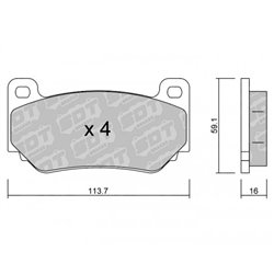 Klocki Galfer Sport FDHP 1050 - 2191900