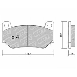 Klocki hamulcowe Galfer/SDT S-50 - 2191901