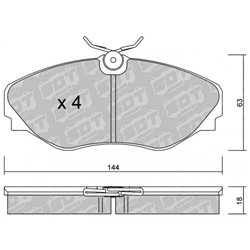 Klocki Galfer Sport FDHP 1050 - 2195100