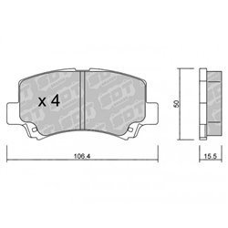 Klocki Galfer Sport FDHP 1050 - 2196500
