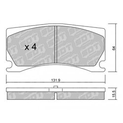 Klocki hamulcowe Galfer/SDT S-50 - 21100800