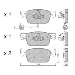 Klocki hamulcowe Galfer/SDT S-50 - 21102300