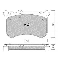 Klocki hamulcowe Galfer/SDT S-50 - 21102600