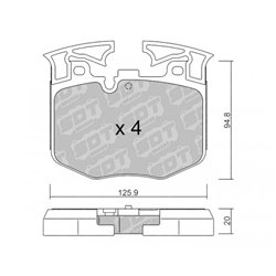Klocki Galfer Sport FDHP 1050 - 21103000+