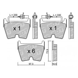 Klocki hamulcowe Galfer/SDT S-50+ - 2118400+