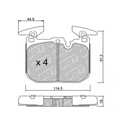 Klocki hamulcowe Galfer/SDT S-50+ - 2118600+