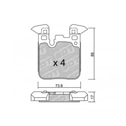 Klocki hamulcowe Galfer/SDT S-50+ - 2118700+