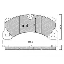 Klocki hamulcowe Galfer/SDT S-50+ - 2132401+