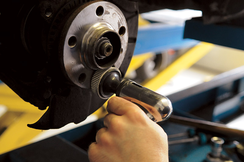 Oczyszczona powierzchnia piasty